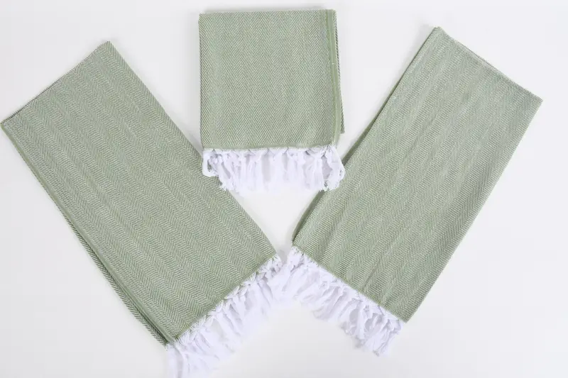 Kitchen Towel, Custom Hand Towel, Custom Name Towel, 36x18 Cotton Herringbone Towel, Bridesmaid Gifts, Best Wedding Gift, Bridesmaid Gift Towel - 7