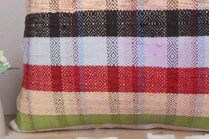 Vintage Pillow, 28x28 Red Pillow Sham, Pillow Cover, Kilim Pillow Cover, Nautical Throw Pillow, Turkish Kilim Pillow, Pastel Pillow Case - 3