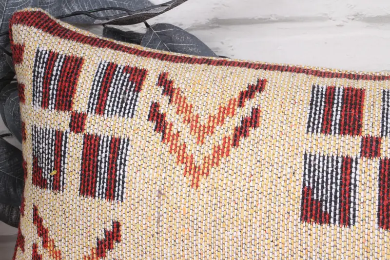 Handmade Kilim Cushion, Gift Pillow, Pillow Cover, Sofa Bolster Cushion Case, 12x36 Beige Pillow Cover, Vintage Kilim Pillow, Knitted Pillow Cover - 2