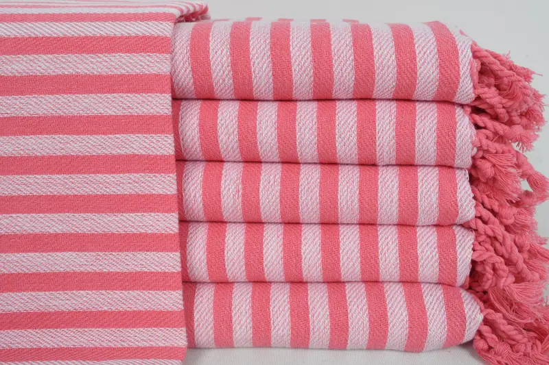 70x40 Cotton Striped Towel, Sand-resistant towel, Anniversary Gift For Her, Turkish fouta towel for outdoor use, Embroidered Towel, Bridesmaid Gifts - 1