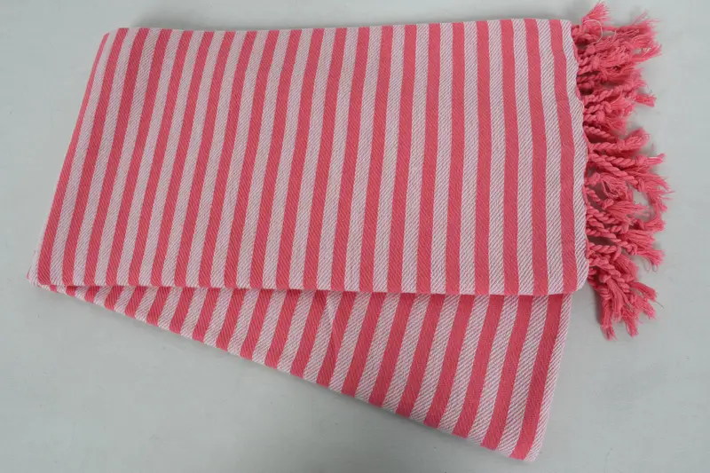 70x40 Cotton Striped Towel, Sand-resistant towel, Anniversary Gift For Her, Turkish fouta towel for outdoor use, Embroidered Towel, Bridesmaid Gifts - 7