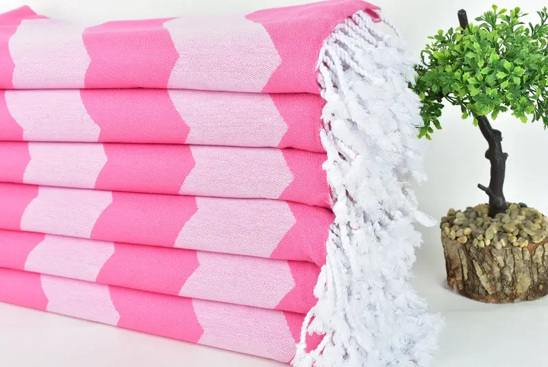 Baby Boy Gift, Personalized Gifts, Sand-resistant towel, Custom Wedding Gift, 70x40 Cotton Zigzag Design Towel, Luxury Beach Towel, Monogram Towels - 5