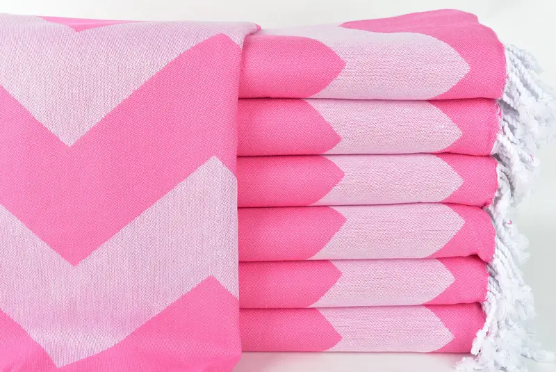 Baby Boy Gift, Personalized Gifts, Sand-resistant towel, Custom Wedding Gift, 70x40 Cotton Zigzag Design Towel, Luxury Beach Towel, Monogram Towels - 3