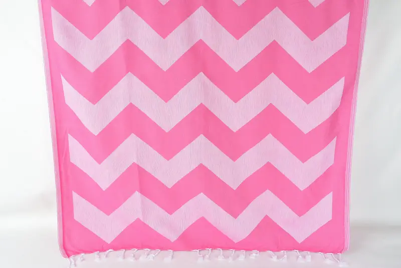 Baby Boy Gift, Personalized Gifts, Sand-resistant towel, Custom Wedding Gift, 70x40 Cotton Zigzag Design Towel, Luxury Beach Towel, Monogram Towels - 1
