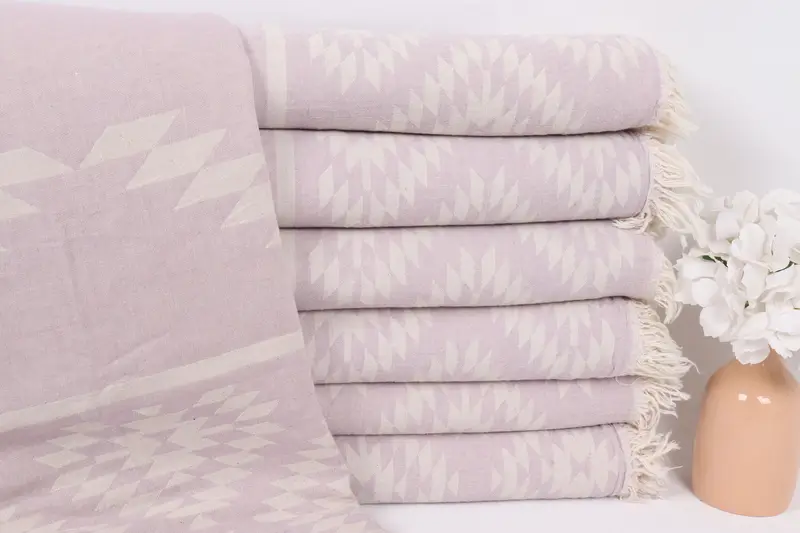 Bridal Shower Gift, 84x56 Cotton Kilim Towel, Turkish Blanket, Turkish Blanket Queen, Custom Wedding Gifts, Home Decor Blankets, Best Wedding Gift - 1