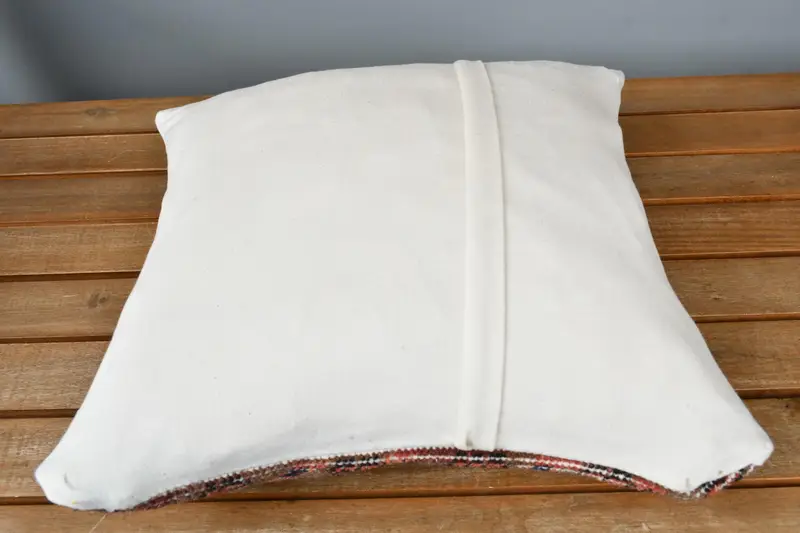 Retro Cushion Case, 14x14 Blue Cushion Cover, Vintage Pillow, Rustic Pillow, Boho Pillow Sham Cover, Antique Pillows, Cushion Case - 5