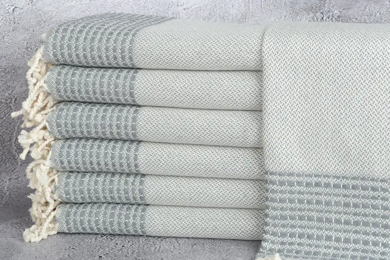 Personalized Hand Towel, Monogram Kitchen Towel, Christmas Hand Towel, Personalized Home Gift Wedding, 40x20 Cotton Striped Towel, Custom Hand Towel - 1