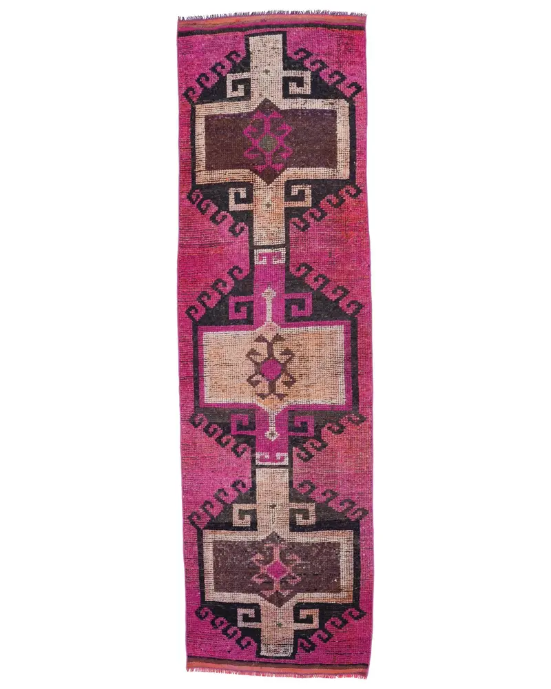 Mor Güneybatı Halısı, 2,8x10,1 ft Zarif Dekor