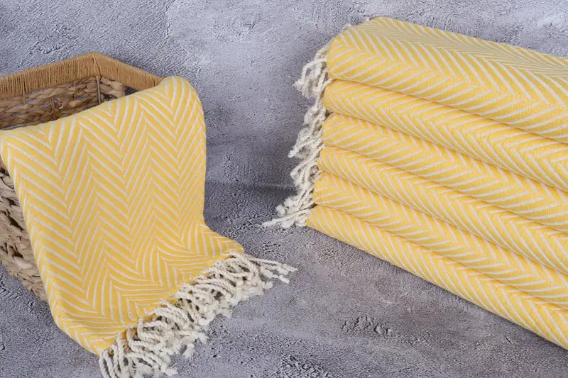 Fringed Turkish towel for poolside, 70x40 Cotton Striped Towel, Monogram Beach Towel, Organic towel, Quick-Dry Beach Towel, Employee Gifts - 3
