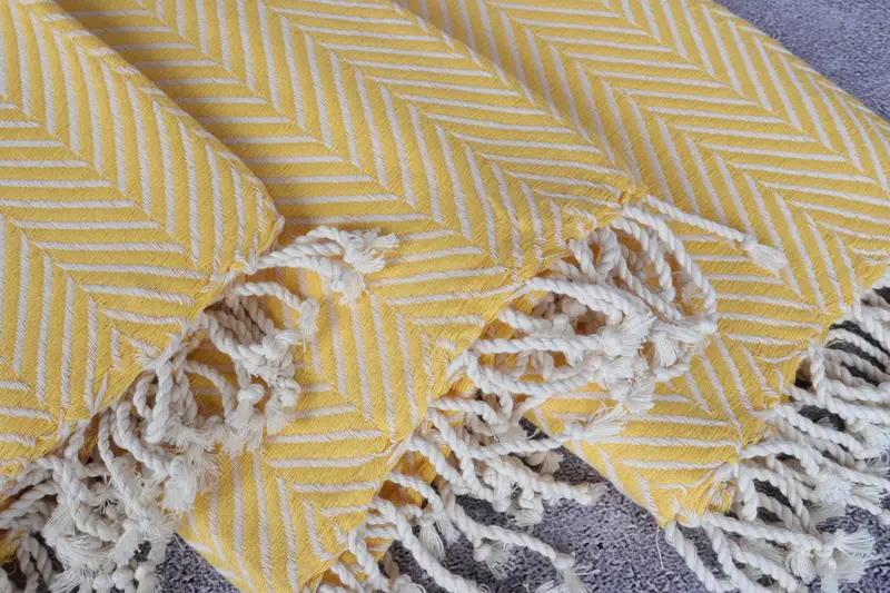 Fringed Turkish towel for poolside, 70x40 Cotton Striped Towel, Monogram Beach Towel, Organic towel, Quick-Dry Beach Towel, Employee Gifts - 5