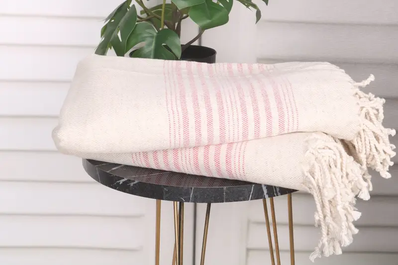 Girl Trip Party Favor, Sand-Resistant Peshtemal, Fouta towel, Valentines Day Gift, Custom Towel, 68x40 Linen Striped Towel, Bachelorette Party Gift - 3
