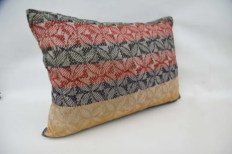 Handmade Kilim Cushion, Gift Pillow, Pillow Sham, Kilim Cushion Sham, 20x28 Red Pillow Case, Seat Pillow, Boho Chic Cushion Cover - 3