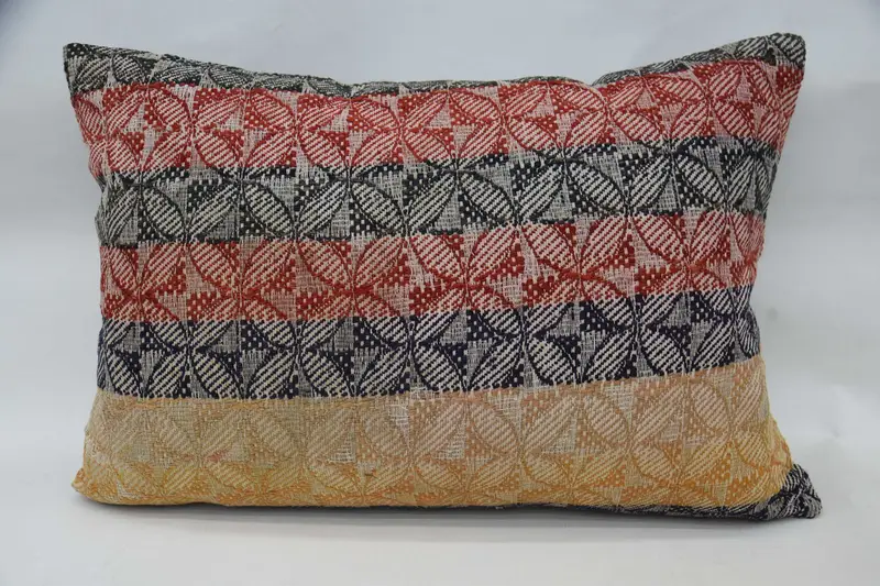 Handmade Kilim Cushion, Gift Pillow, Pillow Sham, Kilim Cushion Sham, 20x28 Red Pillow Case, Seat Pillow, Boho Chic Cushion Cover - 4