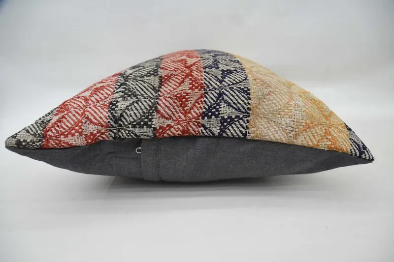 Handmade Kilim Cushion, Gift Pillow, Pillow Sham, Kilim Cushion Sham, 20x28 Red Pillow Case, Seat Pillow, Boho Chic Cushion Cover - 6