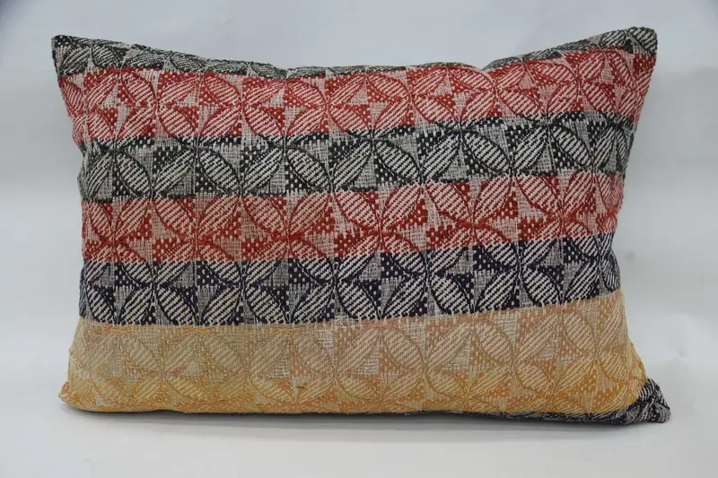 Handmade Kilim Cushion, Gift Pillow, Pillow Sham, Kilim Cushion Sham, 20x28 Red Pillow Case, Seat Pillow, Boho Chic Cushion Cover - 1