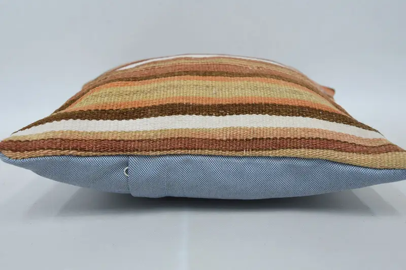 12x12 Brown Cushion, Ethnical Kilim Rug Pillow, Sustainable Cushion, Aesthetic Pillow Case, Pillow for Couch, Turkish Pillow, Pillow - 5