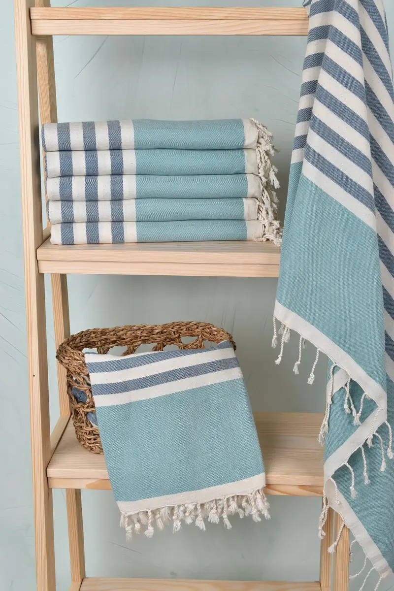 Embroidered Towel, Luxury towel, 70x40 Cotton Striped Towel, Girls Weekend Favors, Christmas Gift, Extra large Turkish bath towel, Bridesmaid Gifts - 3