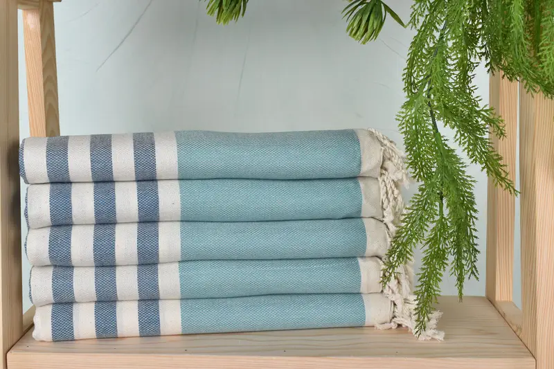 Embroidered Towel, Luxury towel, 70x40 Cotton Striped Towel, Girls Weekend Favors, Christmas Gift, Extra large Turkish bath towel, Bridesmaid Gifts - 2