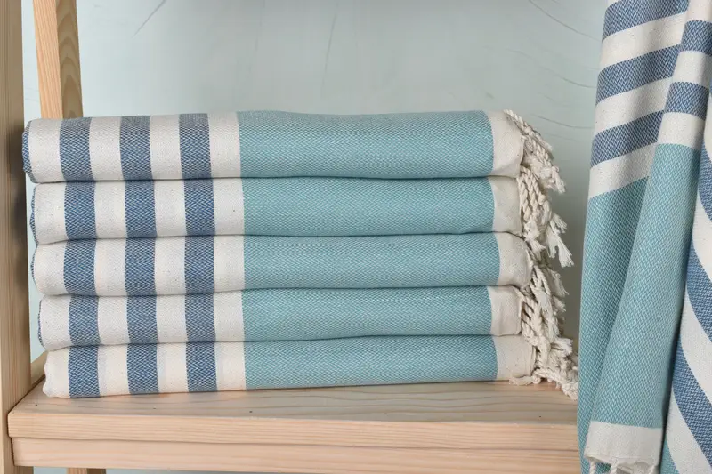 Embroidered Towel, Luxury towel, 70x40 Cotton Striped Towel, Girls Weekend Favors, Christmas Gift, Extra large Turkish bath towel, Bridesmaid Gifts - 1