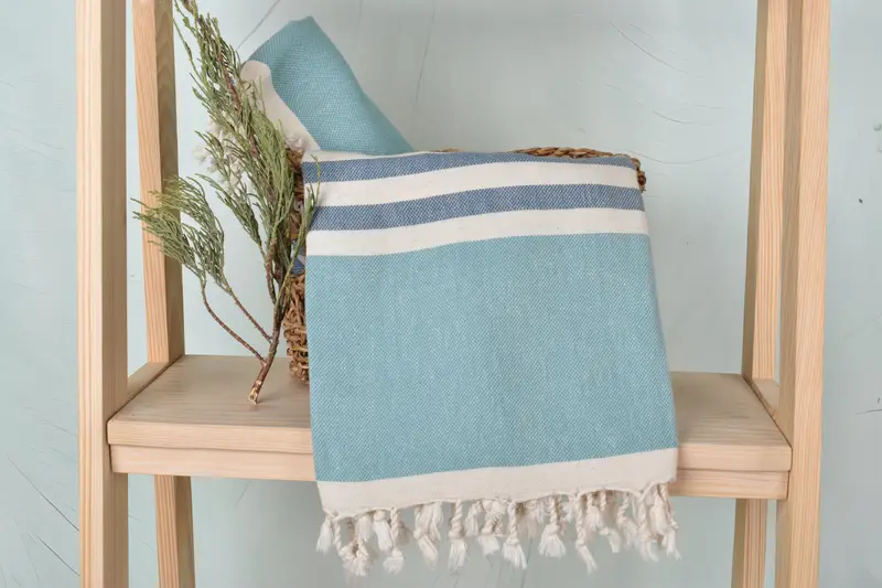 Embroidered Towel, Luxury towel, 70x40 Cotton Striped Towel, Girls Weekend Favors, Christmas Gift, Extra large Turkish bath towel, Bridesmaid Gifts - 4