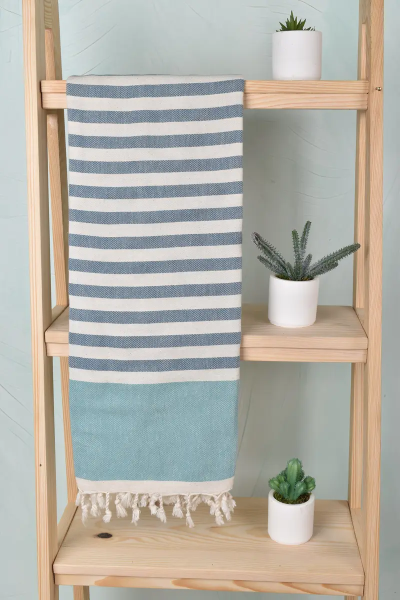 Embroidered Towel, Luxury towel, 70x40 Cotton Striped Towel, Girls Weekend Favors, Christmas Gift, Extra large Turkish bath towel, Bridesmaid Gifts - 8