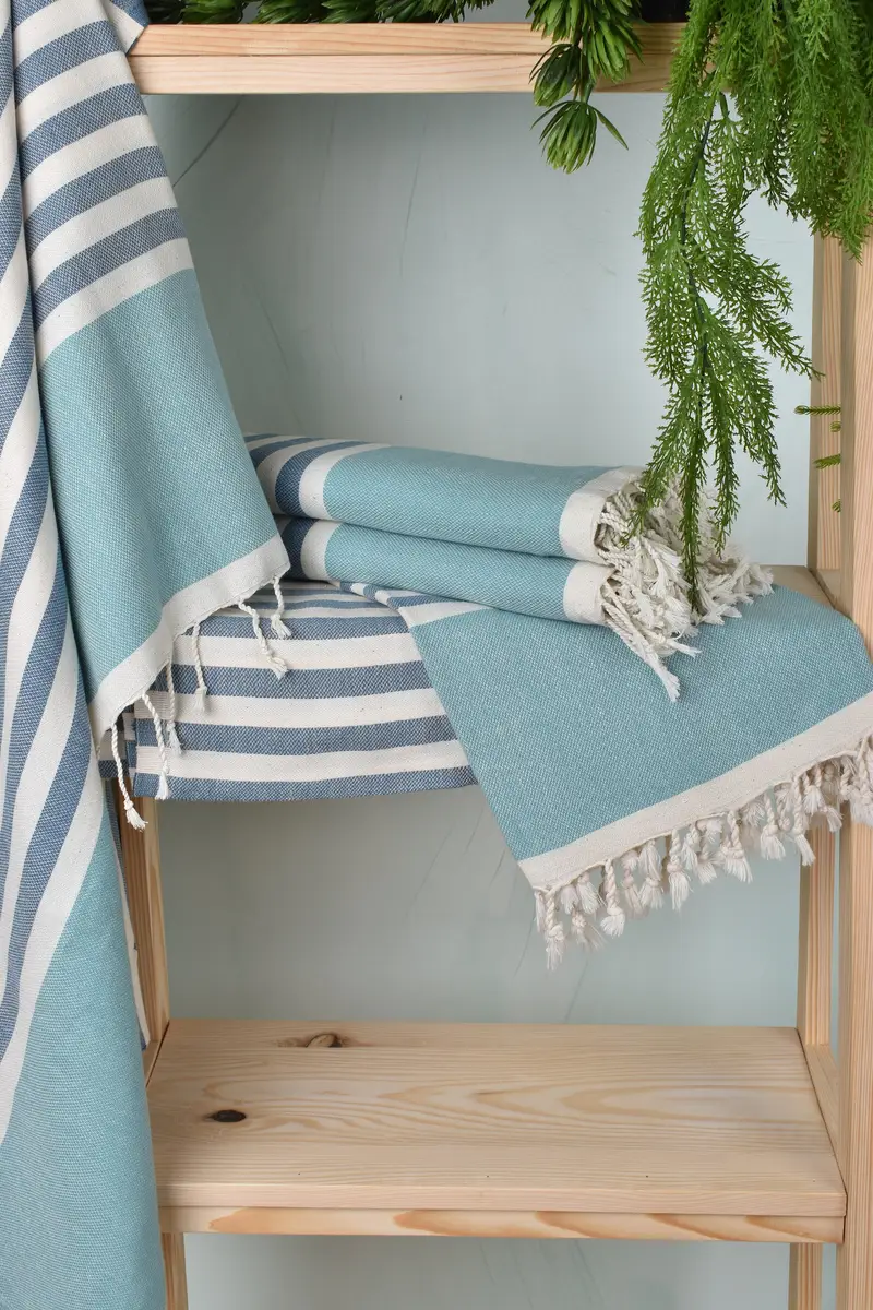 Embroidered Towel, Luxury towel, 70x40 Cotton Striped Towel, Girls Weekend Favors, Christmas Gift, Extra large Turkish bath towel, Bridesmaid Gifts - 6