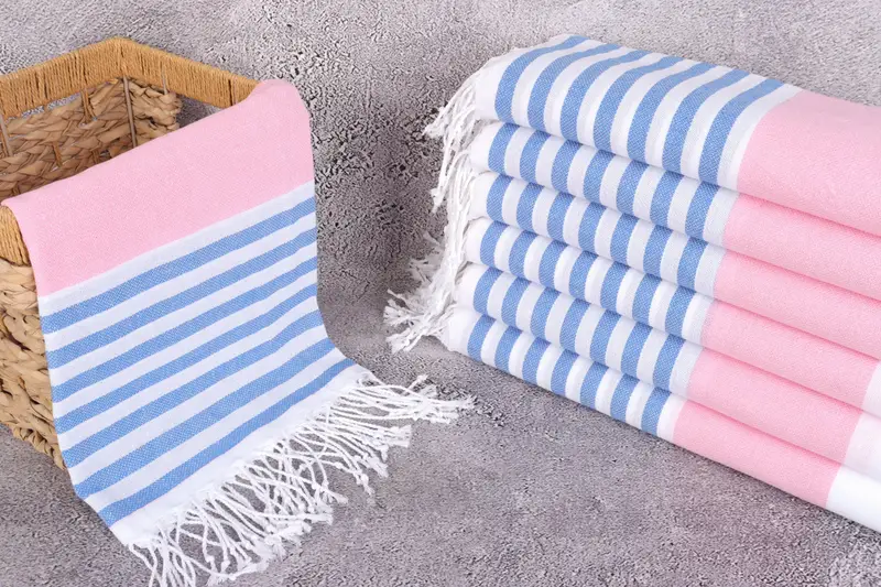 Gifts For Him, Summer Gift, 70x40 Cotton Striped Towel, Personalized Turkish Towel, Turkish beach towel with fringe, Wedding Day Gift For Bride - 3