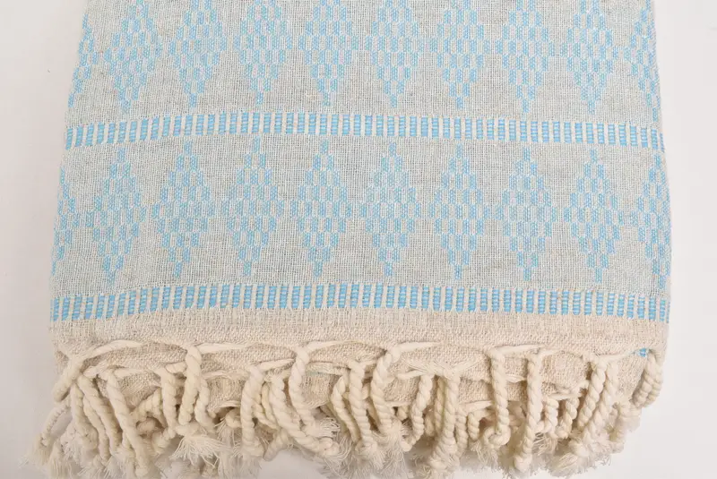 100x88 Linen Kilim Design Towel, Woven Throw Blanket, Gift For Wedding Day, Bedspread, Personalized Gifts, Couch Blanket, Gift For The Home Decor - 4