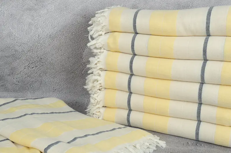 100x80 Cotton Striped Towel, Personalized Gift For Her, Organic Throw, Monogram Blanket, Woven Throw Blanket, Turkish Bedspread, Throw Blanket - 2
