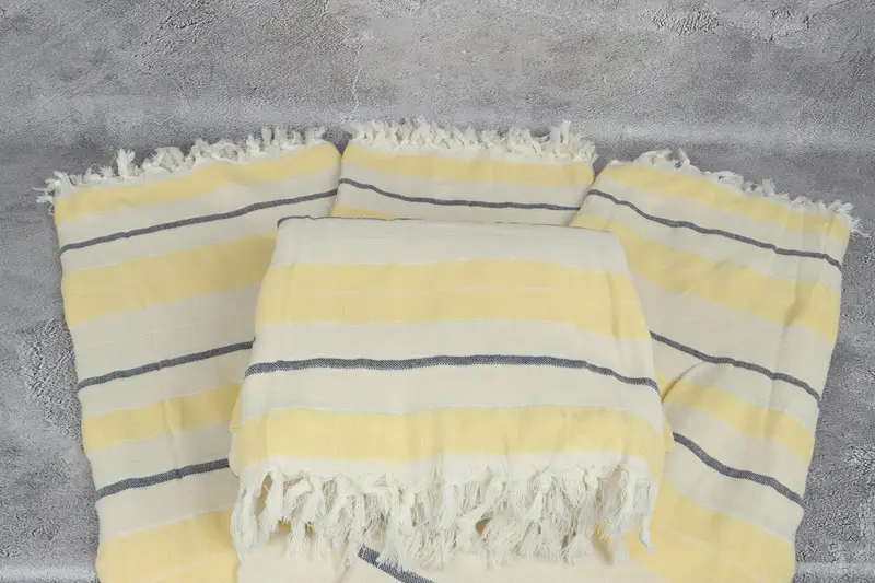 100x80 Cotton Striped Towel, Personalized Gift For Her, Organic Throw, Monogram Blanket, Woven Throw Blanket, Turkish Bedspread, Throw Blanket - 4