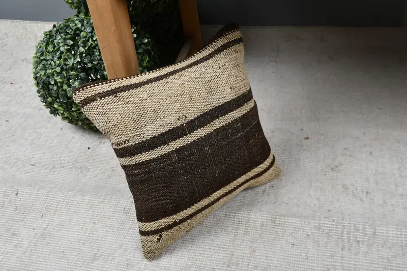 12x12 Beige Pillow Cover, Pillow, Nomadic Pillow Sham, Boho Pillow, Turkish Pillow, Personalized Gift Pillow Pillow Cover, Interior Designer Pillow - 7