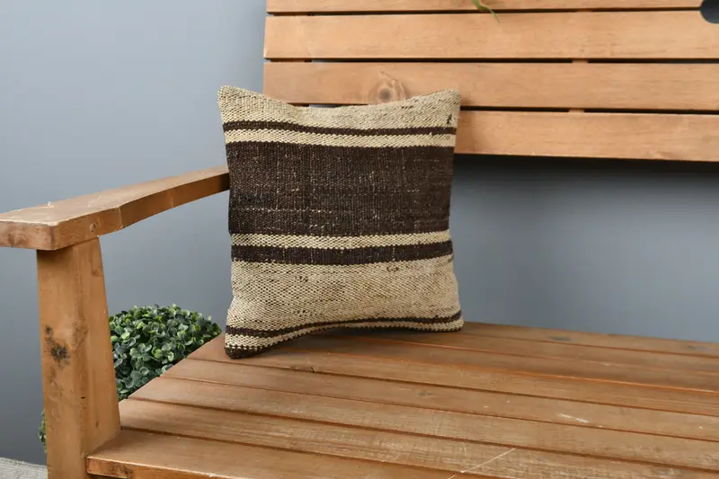 12x12 Beige Pillow Cover, Pillow, Nomadic Pillow Sham, Boho Pillow, Turkish Pillow, Personalized Gift Pillow Pillow Cover, Interior Designer Pillow - 1