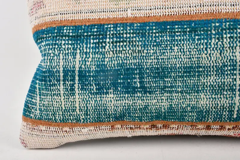 16x36 Blue Pillow Cover, Kilim Pillow, Handmade Kilim Cushion, Pillow Sham, Boho Pillow Sham Cover, Cozy Throw Pillow Case, Oriental Pillow - 2