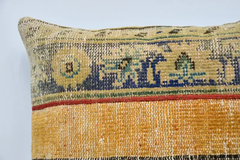 Authentic Pillow, Handwoven Pillow Cover Pillow, Pillow, Turkish Pillow, Turkish Kilim Pillow, Pillow for Couch, 24x24 Orange Pillow Case - 2