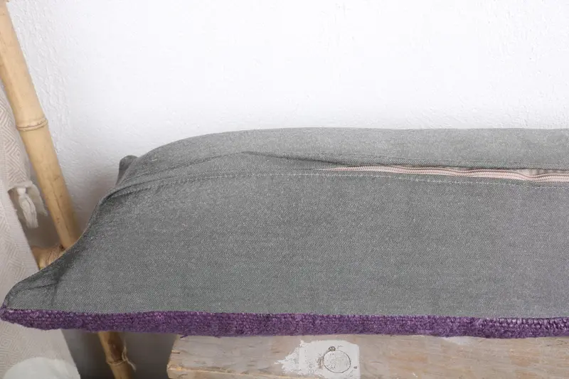 Gift Pillow, Turkish Pillow, Pillow Cover, Pattern Throw Pillow Cover, 12x48 Purple Cushion, Sustainable Pillow Cover, Boho Pillow, Authentic Pillow - 6