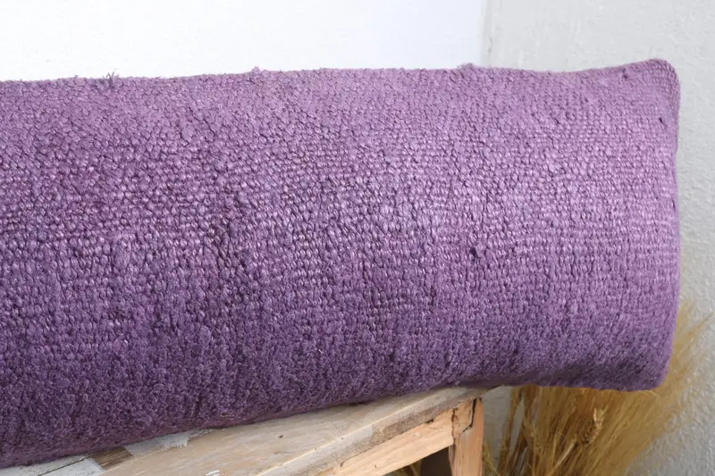 Gift Pillow, Turkish Pillow, Pillow Cover, Pattern Throw Pillow Cover, 12x48 Purple Cushion, Sustainable Pillow Cover, Boho Pillow, Authentic Pillow - 5