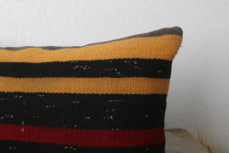 Aesthetic Pillow Cover, Cushion Cover, Wholesale Pillow Sham, Boho Pillow, Anatolian Pillow, Gift Pillow, 12x24 Yellow Pillow Case, Vintage Pillow - 5