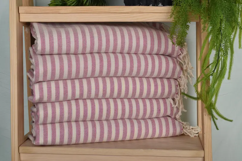 Monogram Hand Towel, Monogram Kitchen Towel, Bachelorette Party Favors, Best Wedding Gift, 40x24 Cotton Striped Towel, Xmas Gifts, Small Bath Towels - 1