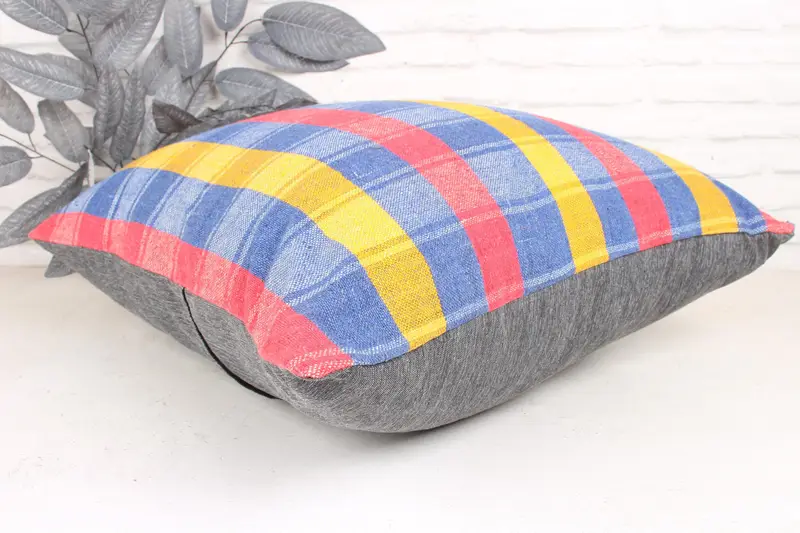 Floor Pillow Case, Kilim Pillow Cover, Traditional Pillow Cover, Cushion, Ethnical Kilim Rug Pillow, Vintage Pillow, 24x24 Red Cushion Cover - 6