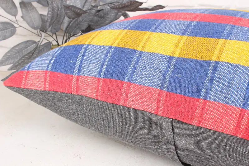 Floor Pillow Case, Kilim Pillow Cover, Traditional Pillow Cover, Cushion, Ethnical Kilim Rug Pillow, Vintage Pillow, 24x24 Red Cushion Cover - 7