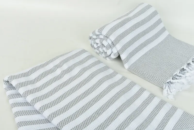 Luxury towel, Boyfriend Christmas Gift, 68x40 Cotton Striped Towel, Custom Towel Beach, Gift For Him, Customized Turkish Towel, Large Turkish Towel - 7