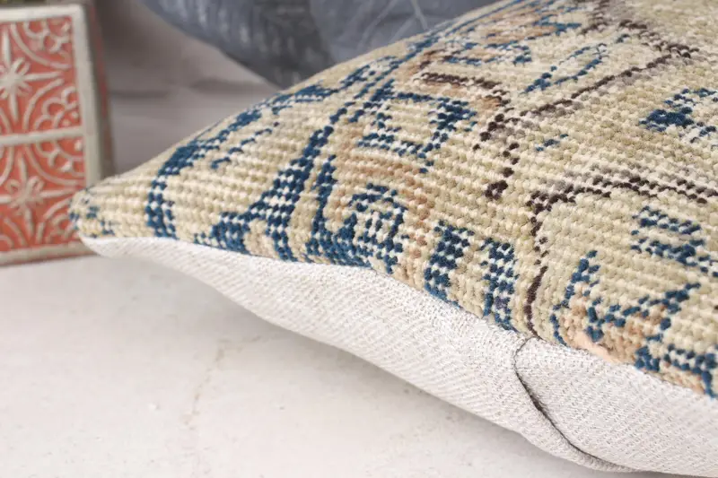 Outdoor Bolster Cushion Cover, Gift Pillow, 12x12 Beige Pillow, Cushion Case, Aesthetic Cushion Cover, Interior Designer Pillow, Home Decor Pillow - 7