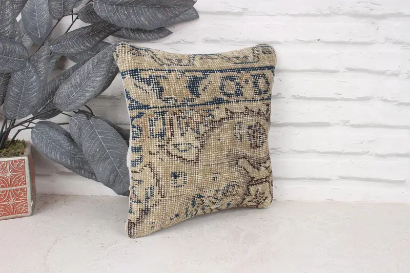 Outdoor Bolster Cushion Cover, Gift Pillow, 12x12 Beige Pillow, Cushion Case, Aesthetic Cushion Cover, Interior Designer Pillow, Home Decor Pillow - 3