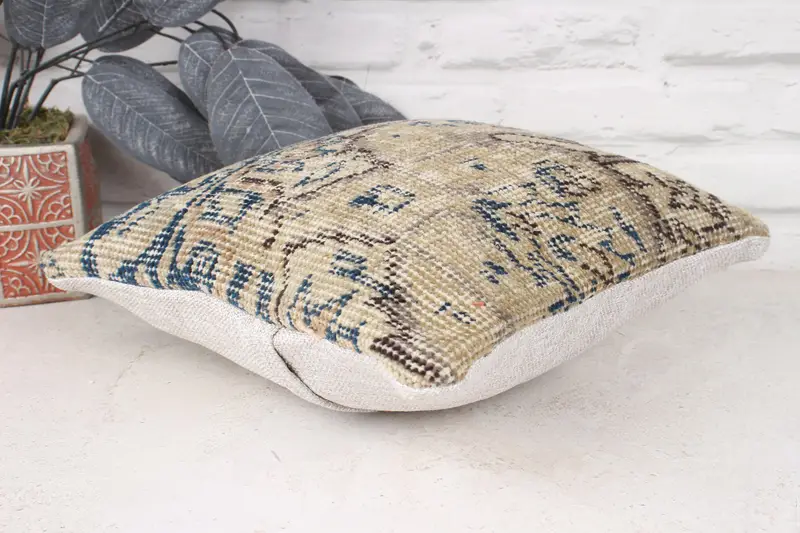 Outdoor Bolster Cushion Cover, Gift Pillow, 12x12 Beige Pillow, Cushion Case, Aesthetic Cushion Cover, Interior Designer Pillow, Home Decor Pillow - 6