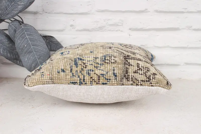 Outdoor Bolster Cushion Cover, Gift Pillow, 12x12 Beige Pillow, Cushion Case, Aesthetic Cushion Cover, Interior Designer Pillow, Home Decor Pillow - 5