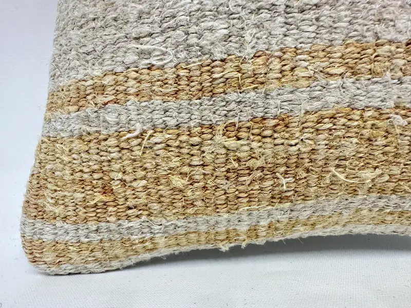 Vintage Kilim Throw Pillow, Interior Designer Pillow, 12x12 Beige Pillow Case, Vintage Pillow, Vintage Pillow Sham, Pillow Sham - 2