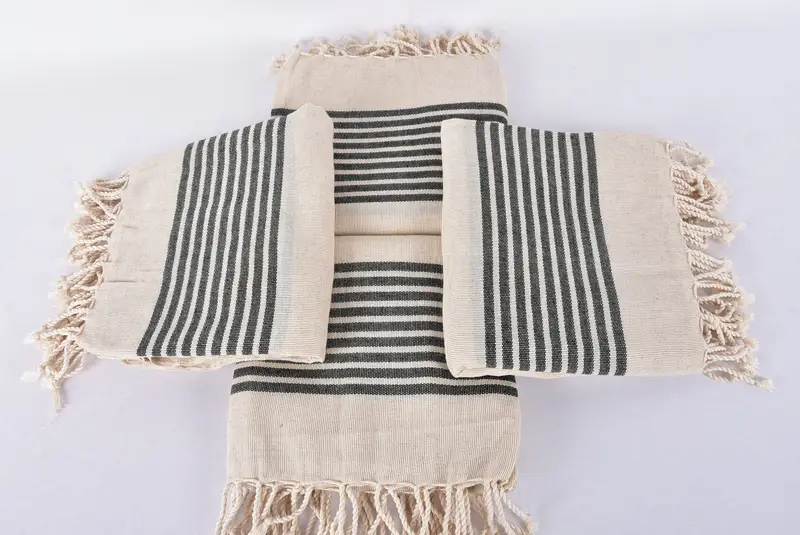 Bridal Shower Favors, Valentines Day Gift Idea, Sand-free towel, Girls Weekend Getaways Ideas, 70x38 Linen Striped Towel, Personalized Towel - 6