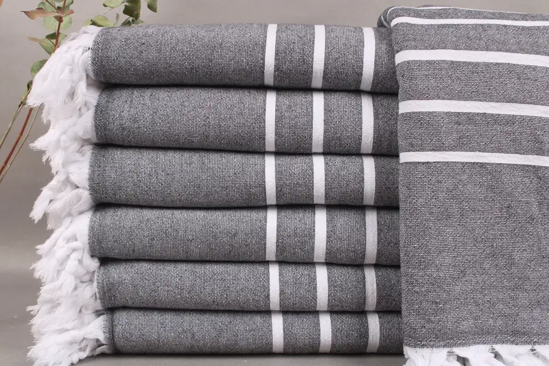 Beach Towel Turkish Cotton Beige, 40x63 Inches