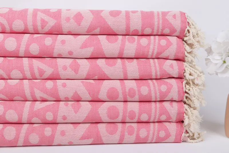 Bridal Party Gifts, 70x40 Cotton Round Pattern Towel, Bachelor Bachelorette Party Favors, Handwoven Turkish Towel, Wedding Favors, Gifts For Him - 4