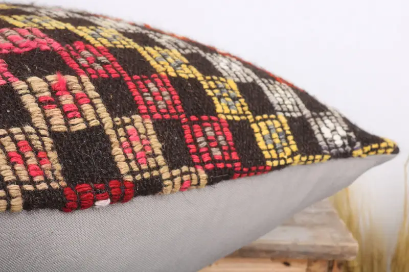 20x20 Yellow Pillow Sham, Turkish Pillow, Custom Pillow Case, Turkish Kilim Pillow, Turkish Rugs Cushion Cover, Kilim Cushion Sham, Cushion - 6